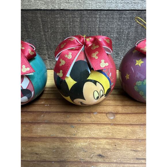 Vintage 1998 Enesco Disney Christmas Ornament Mickey Mouse Minnie Set Of 4 - Picture 4 of 8